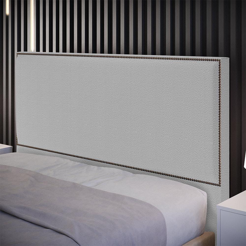 Cabeceira Box Casal King Tachas 195cm L02 Cinza - 7