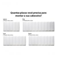 Placas Cabeceira Solteiro 100cm X 60cm 5 Placas Branco - 5