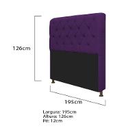 Kit Cabeceira Lady Recamier Félix 195cm King Roxo - 2