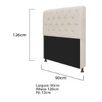 Kit Cabeceira Lady Recamier Félix 90cm Bege