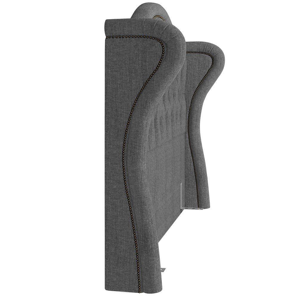 Cabeceira Cama Box Casal 140cm P05 Lisboa Linho Cinza Escuro - 7