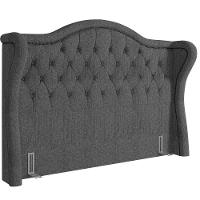 Cabeceira Cama Box Casal 140cm P05 Lisboa Linho Cinza Escuro - 1