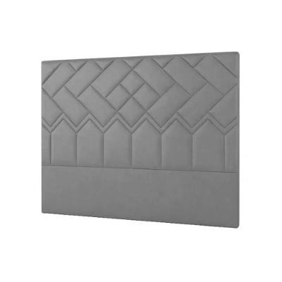 Painel de Cama Box Estofada Solteiro Genebra Plus Chumbo - Simbal