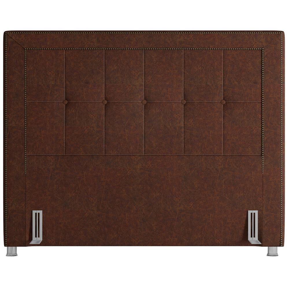 Cabeceira Cama Box Casal King 195cm P05 Atenas Corino Marrom - 3