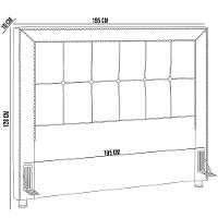 Cabeceira Cama Box Casal King 195cm P05 Atenas Corino Marrom