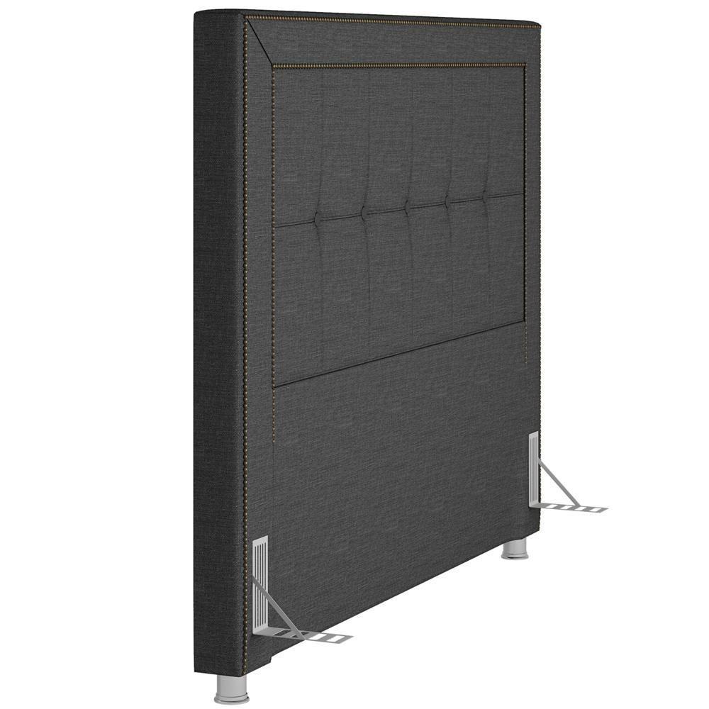 Cabeceira Cama Box Casal King 195cm P05 Atenas Cinza Escuro - 2