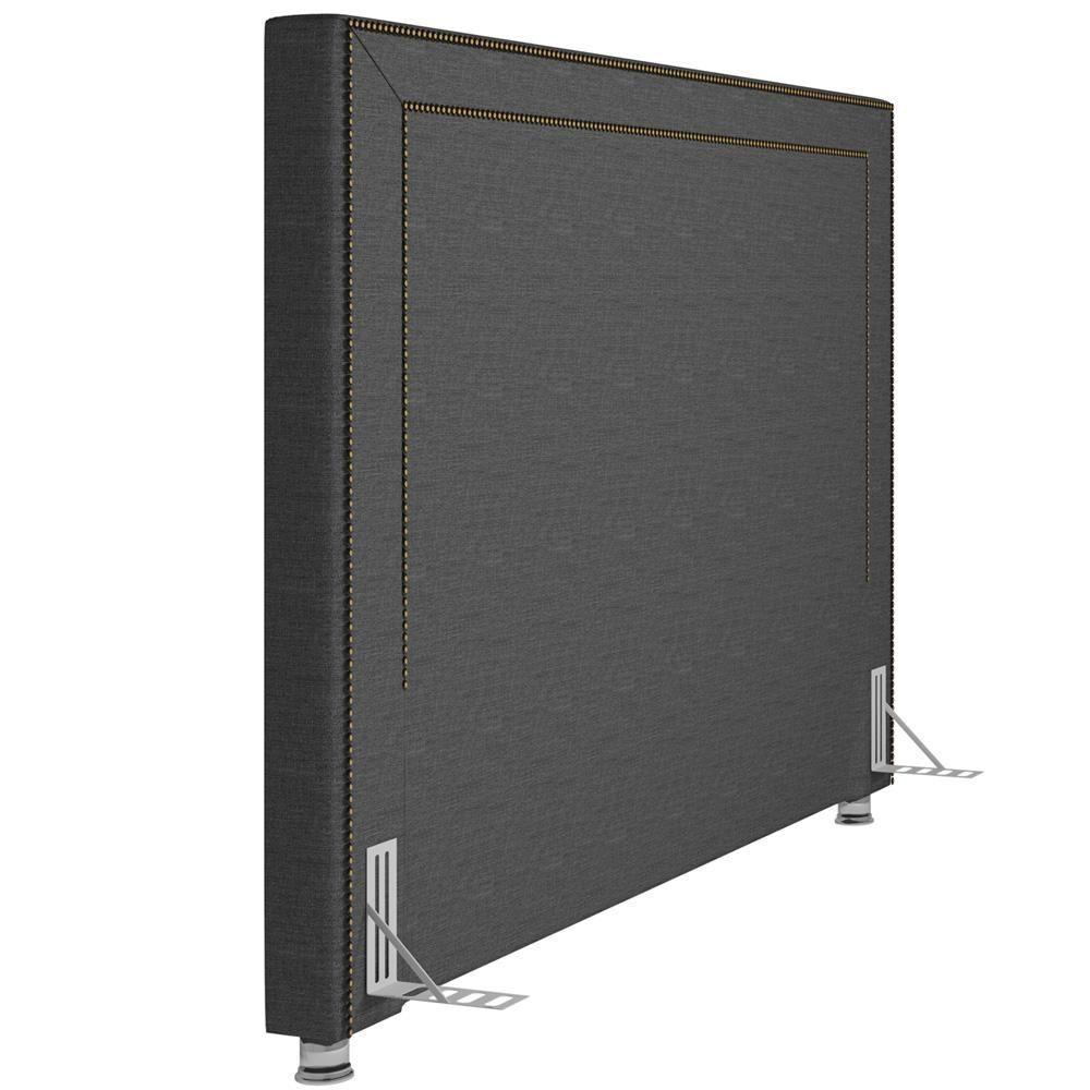Cabeceira Cama Box Casal King 195cm P05 Berlim Cinza Escuro - 2