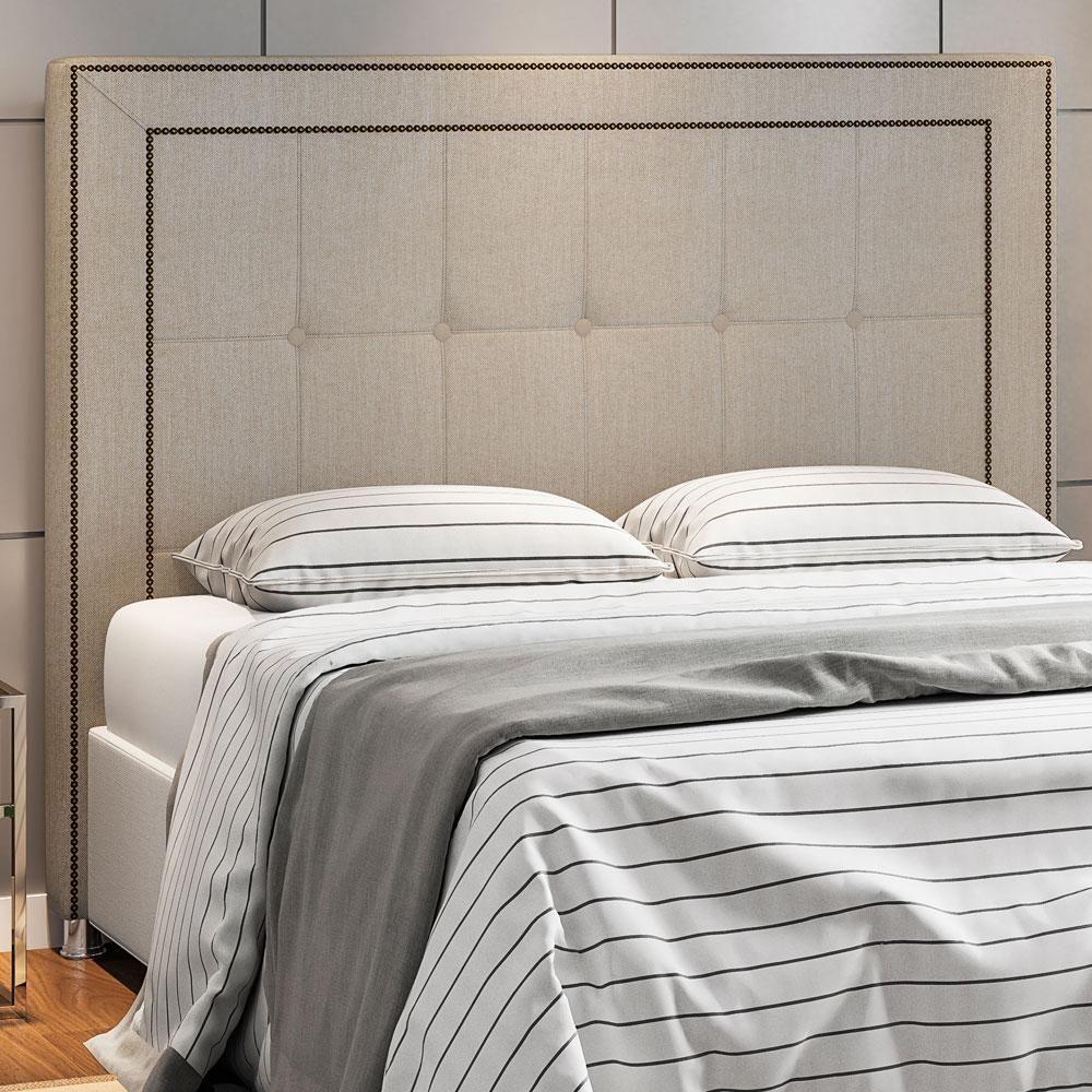 Cabeceira Cama Box Casal 140cm P05 Atenas Creme - 5