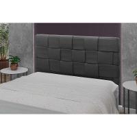 Painel de Cama Box Estofada Cabeceira Ravena Plus King 195 Chumbo - Simbal - 1