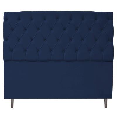 Cabeceira Estofada Liverpool 195cm Azul Marinho