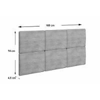 Painel de Cama Box Estofada Casal/Queen Lucca (6 Unidades) Veludo Marrom - Rufato