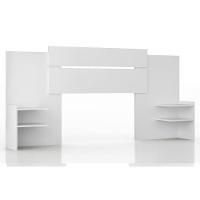 Cabeceira Cama Box Madeirado Solteiro/casal/queen Mila Extensível Branco - Panan - 1