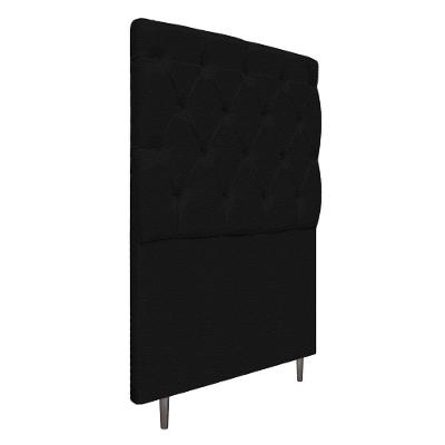 Cabeceira Estofada Liverpool 90cm Preto