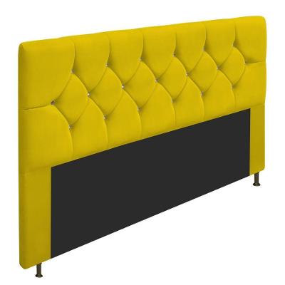 Cabeceira King França A05 C/ Strass 195 Cm Amarelo