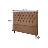 Cabeceira Cama Box Estofada King King Embaixatriz Plus Suede Cinza - Simbal - 5