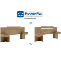 Cabeceira Cama Box Madeirado Casal/Queen Urban c/ 2 Gavetas Legno/Off White - Carraro - 2