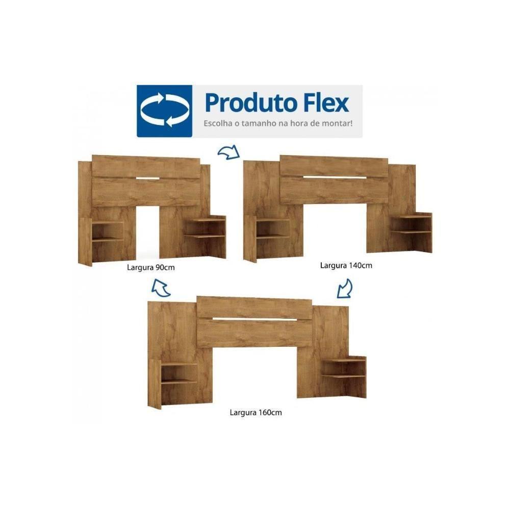 Cabeceira Cama Box Madeirado Solteiro/casal/queen Mila Extensível Branco - Panan - 3