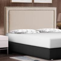 Cabeceira Cama Box Casal Maísa 140Cm Com Frame Suede Bege - 11