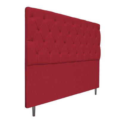 Cabeceira Estofada Liverpool 140cm Vermelho