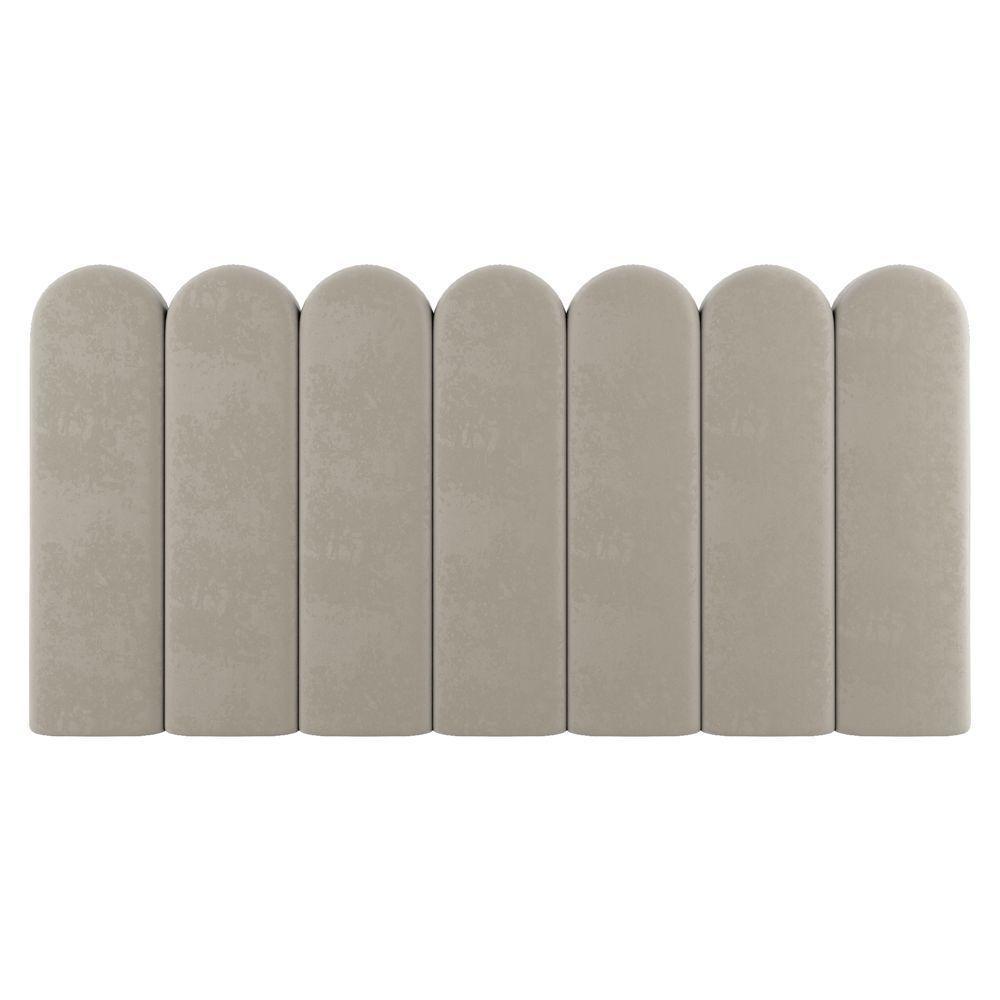 Painel Cabeceira Cama Box Casal King Size Lana 195cm Linho Bege - Abmaza - 1