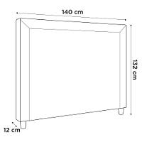 Cabeceira Cama Box Casal Maísa 140Cm Com Frame Linho Bege - 6