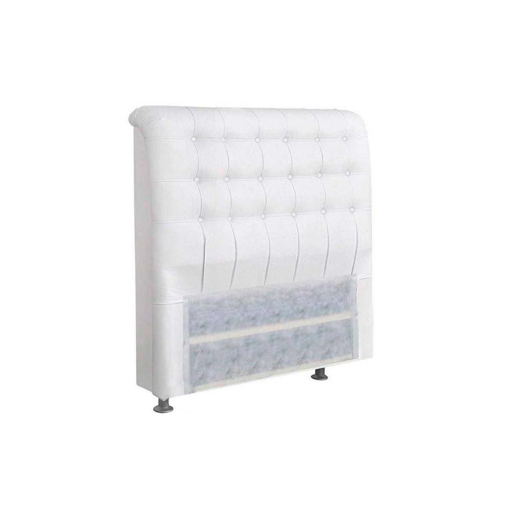 Cabeceira Cama Box Estofada Solteiro Solteiro Dama Plus Courano Branco - Simbal - 1