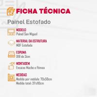 Painel Estofado Solteiro San Miguel 2 Módulos Animalle Choc. - 3