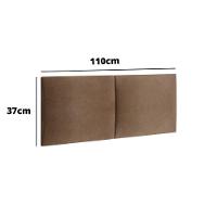 Painel Estofado Solteiro San Miguel 2 Módulos Animalle Choc.