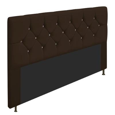 Cabeceira King C/ Strass 195 Cm Para Cama Box Corano Marrom