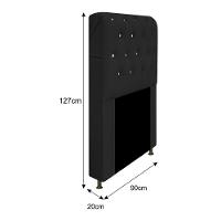 Cabeceira Solteiro 90 Cm Para Cama Box Corano Preto - 2
