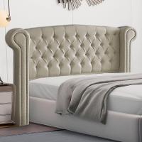 Cabeceira Queen Size Adelle 160Cm C/ Frame Bege - 16