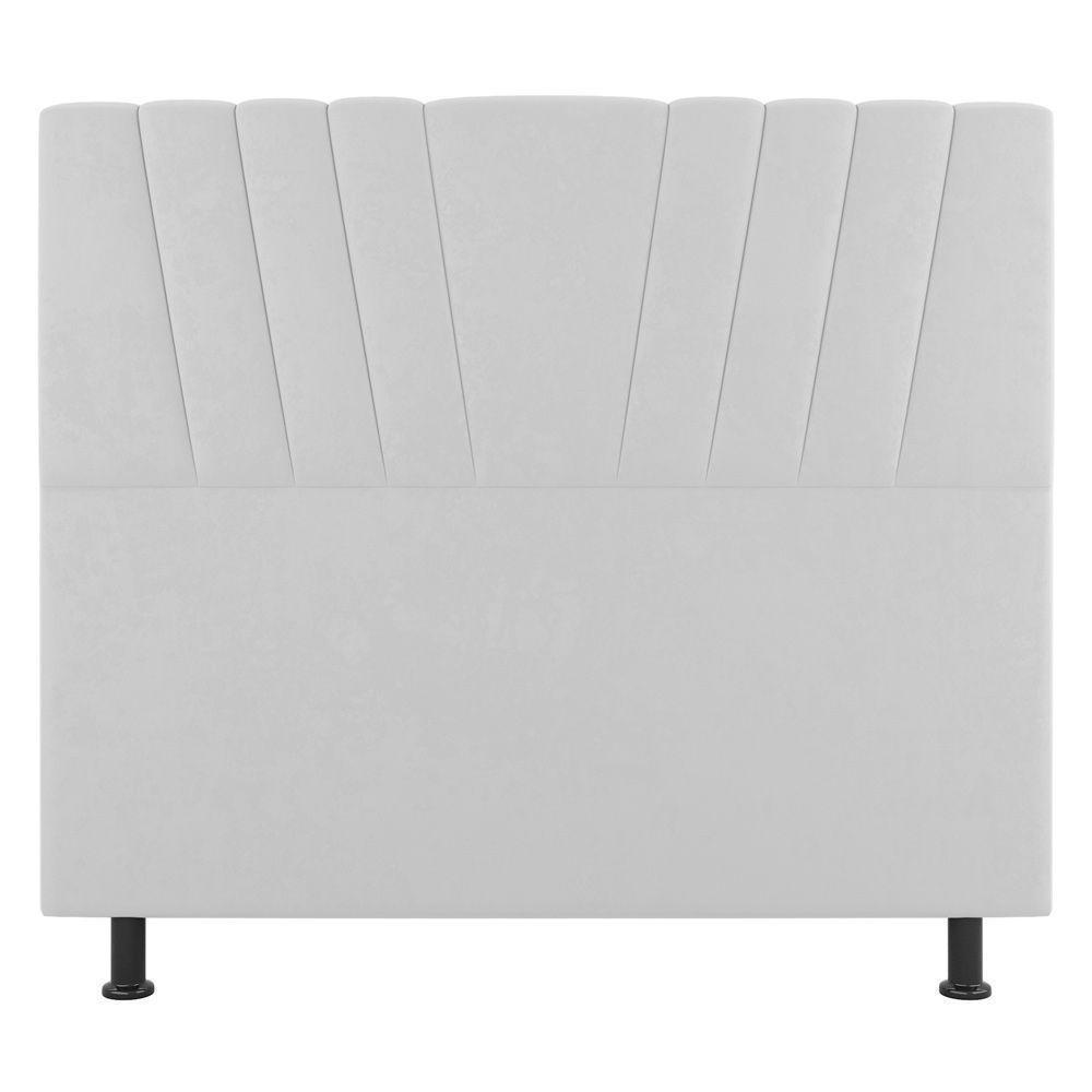 Cabeceira Cama Box Solteiro Dublin 100cm Sintético Branco - Abmaza - 6