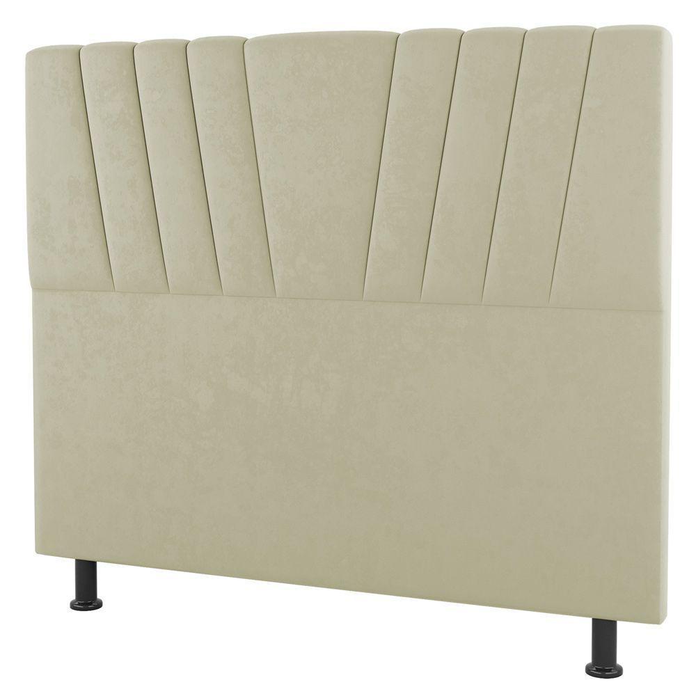 Cabeceira Cama Box Solteiro Dublin 90cm Sintético Bege - Abmaza - 1