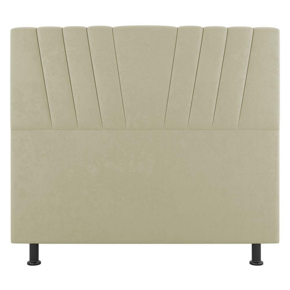 Cabeceira Cama Box Solteiro Dublin 90cm Sintético Bege - Abmaza - 6