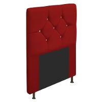 Cabeceira Solteiro 90 Cm Para Cama Box Suede Vermelho - 1