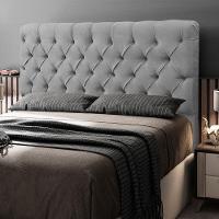 Cabeceira Cama Box Casal Queen Size Lylla 160cm Capitonê Com Frame Suede Cinza - Abmaza - 6