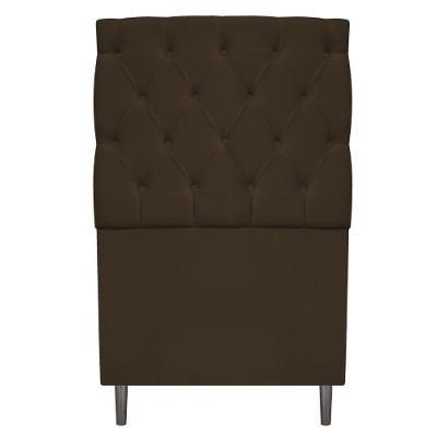 Cabeceira Estofada Liverpool 90cm Solteiro Marrom