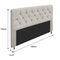 Cabeceira King 195 Cm Cama Box King Suede Bege - 2