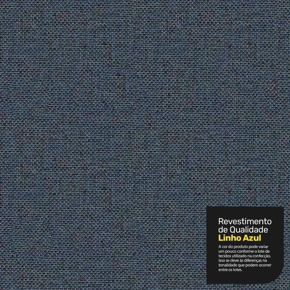 Cabeceira Cama Box Casal Queen Size Lylla 160cm Capitonê Com Frame Linho Azul - Abmaza - 6