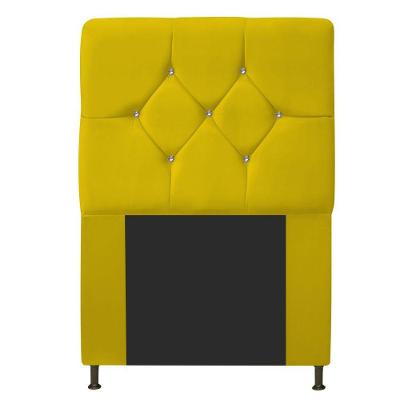 Cabeceira Solteiro 90 Cm Cama Box Suede Azul Turquesa