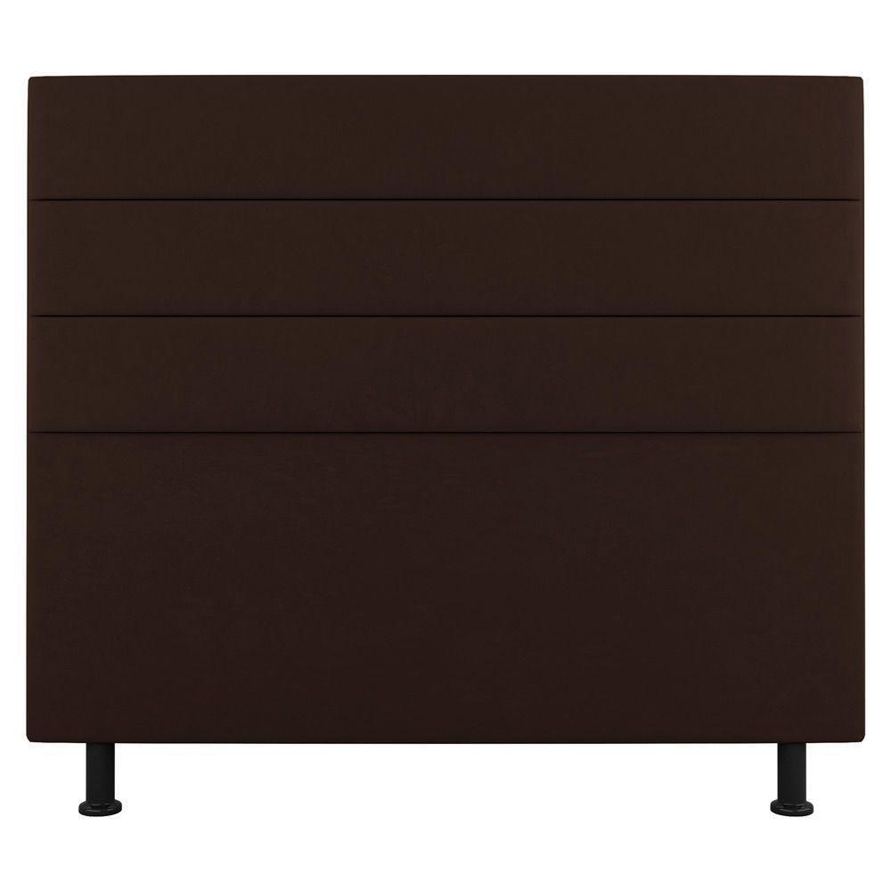 Cabeceira Cama Box Casal Queen Size Malik 160cm Suede Marrom - Abmaza - 1
