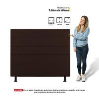 Cabeceira Cama Box Casal Queen Size Malik 160cm Suede Marrom - Abmaza