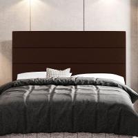 Cabeceira Cama Box Casal Queen Size Malik 160cm Suede Marrom - Abmaza - 6