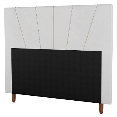 Cabeceira Solteiro 90cm Sintético Branco