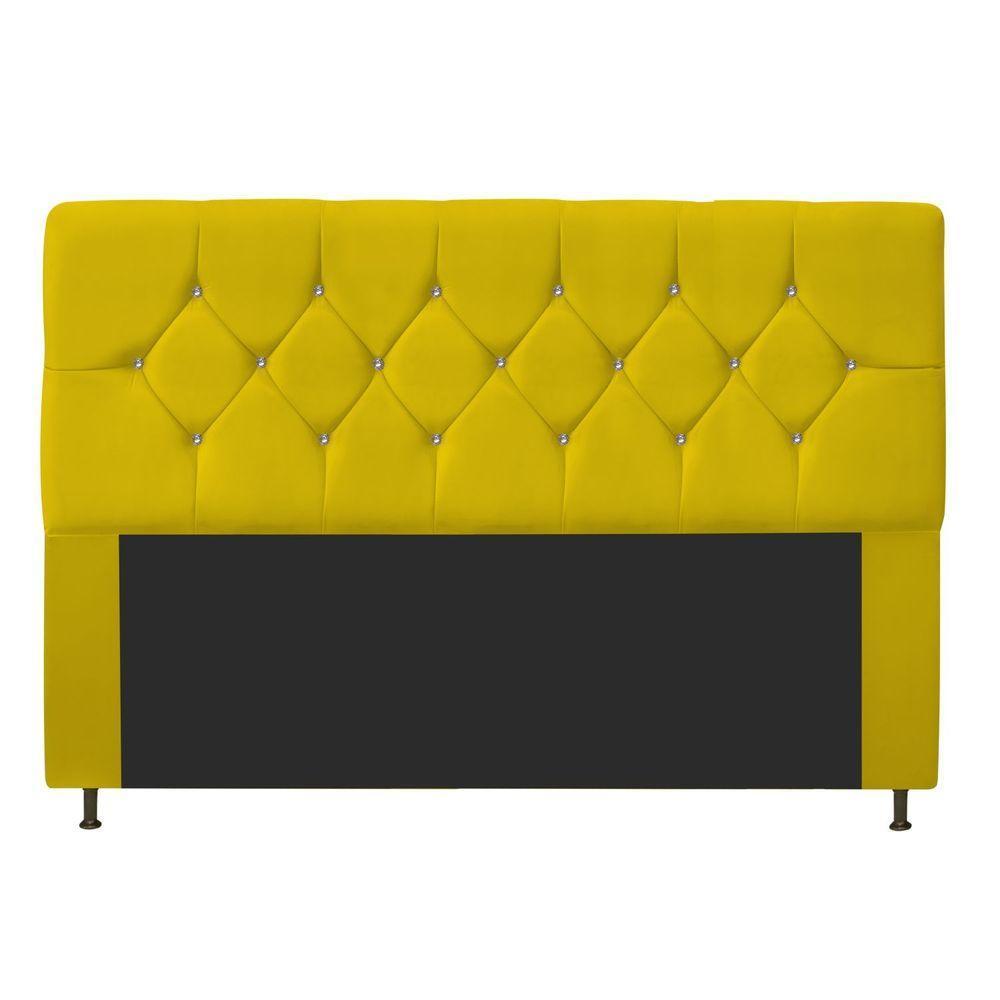 Cabeceira King 195 Cm Cama Box King Suede Amarelo - 3