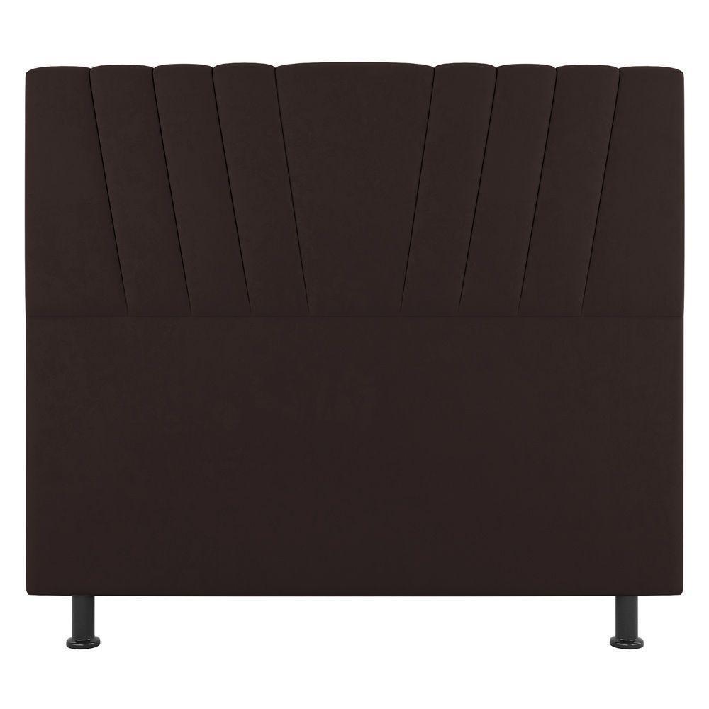 Cabeceira Cama Box Solteiro Dublin 100cm Sintético Marrom - Abmaza - 6