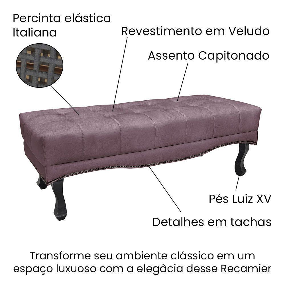 Kit Cabeceira E Calçadeira Solteiro 0,90M Uva - 4