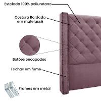 Kit Cabeceira E Calçadeira Solteiro 0,90M Uva - 5