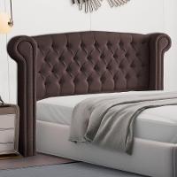 Cabeceira Cama Box Casal Adelle 140Cm Com Frame Suede Marrom - 6