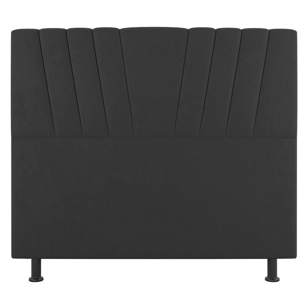 Cabeceira Cama Box Casal Queen Size Dublin 160cm Linho Cinza - Abmaza - 1